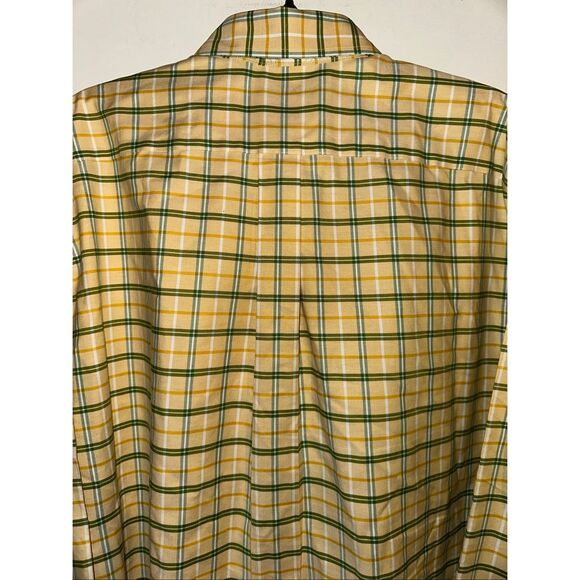 Brooks Brothers The Original Polo Shirt Traditional Fit yellow striped Non-Iron - Picture 6 of 7